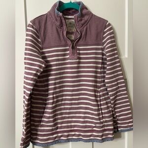 Fat Face The Iconic Airlie Purple White Stripe Pullover Sz 4